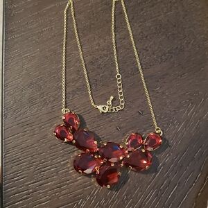 Elegant Red and Gold Necklace
